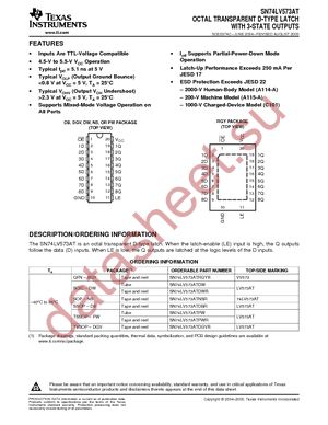 SN74LV573ATDBR datasheet  